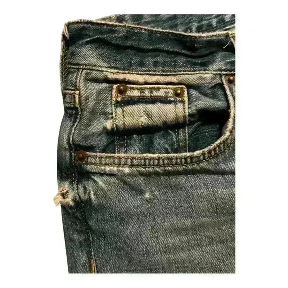 Topshop Hayden Distressed Blue Jeans. Size 25”, 100% cotton. - Picture 5 of 10